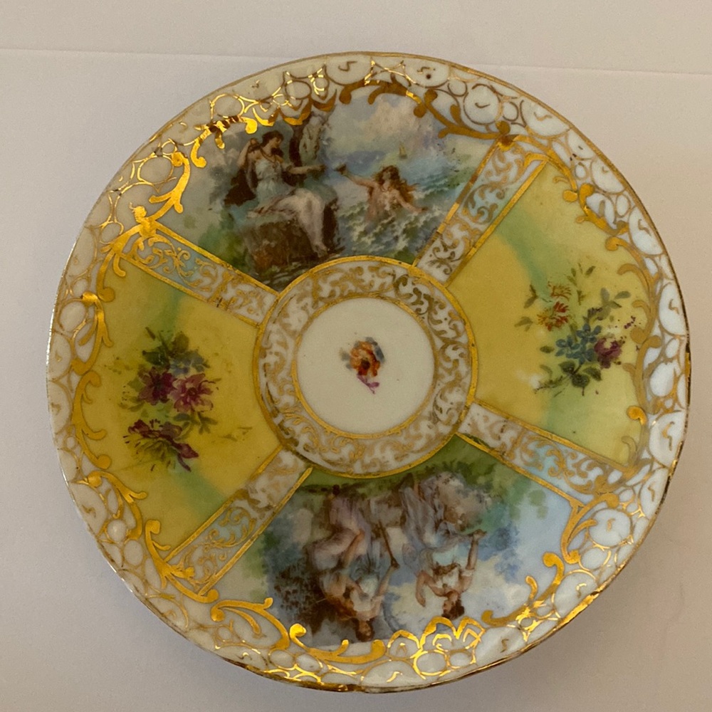 Beautiful Antique Small Quatrefoil Saucer